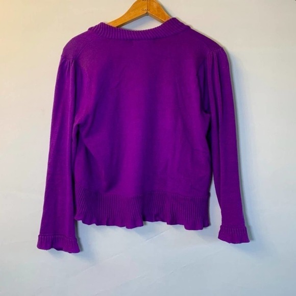 5/ $25 Isabelle Rodriguez Purple Open Front Cardigan S - Picture 11 of 11